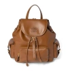 Miu Miu Leather Backpack Medium In Brown