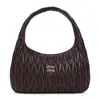 Miu Miu Black Wander Shoulder Bag In Black