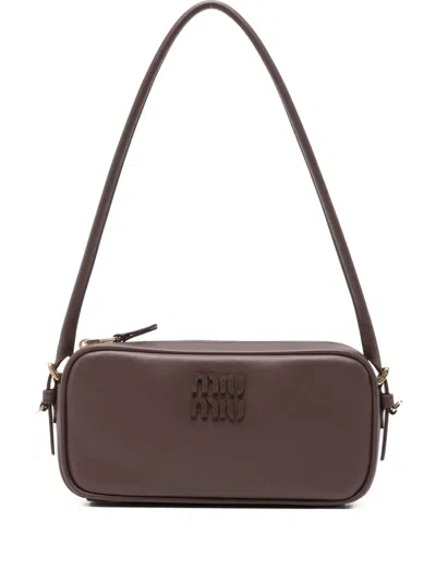 Miu Miu Leather Bag In Brown