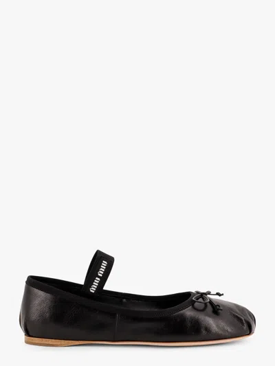 MIU MIU LEATHER BALLERINAS
