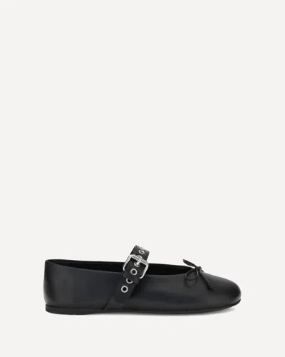 MIU MIU LEATHER BALLERINAS