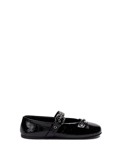 MIU MIU LEATHER BALLERINAS