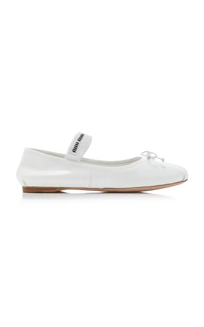MIU MIU LEATHER BALLET FLATS