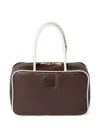 Miu Miu Leather Beau Bag In Bordeaux