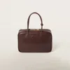 Miu Miu Women Beau Large Leather Handbag In Briarwood