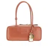 Miu Miu Leather 'beau' Bag With Charms In Brown