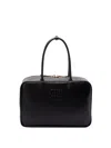 Miu Miu Leather `beau` Handbag In Black  
