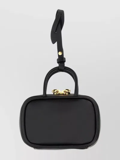 Miu Miu Leather Beau Keyring Necessaire With Detachable Strap