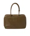 Miu Miu Leather Beau Tote Bag In Brown