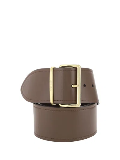 Miu Miu Leather Belt In Gray