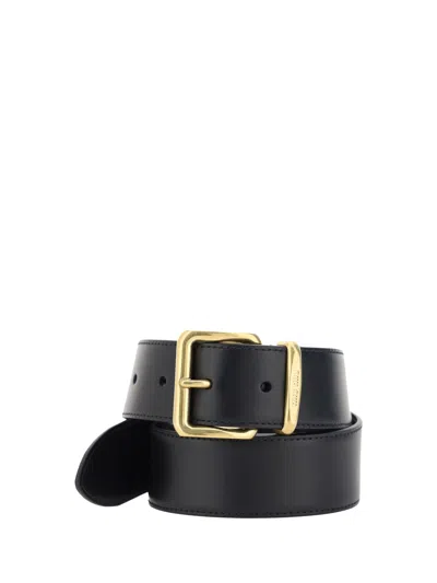 Miu Miu Leather Belt In Black