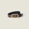 Miu Miu Leather Belt In Black