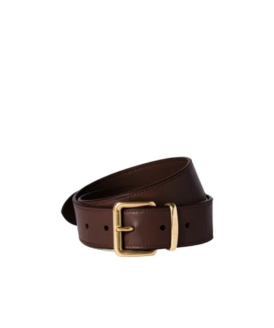 Miu Miu Leather Belt In Briarwood