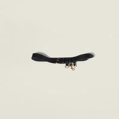 Miu Miu Leather Belt In Black