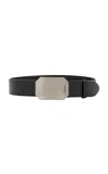 Miu Miu City Calf Metal Belt In Black