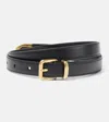 Miu Miu Leather Belt In Black