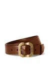 Miu Miu Leather Belt In Brown