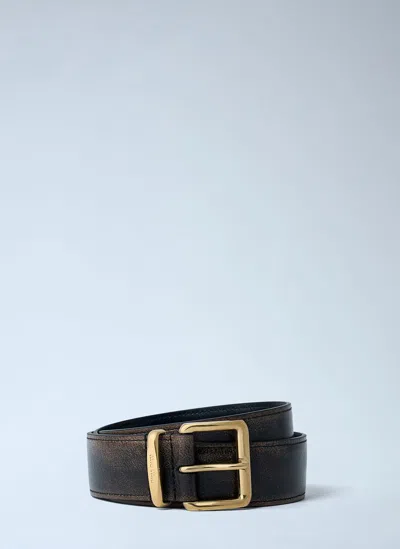 Miu Miu Leather Belt In Brown