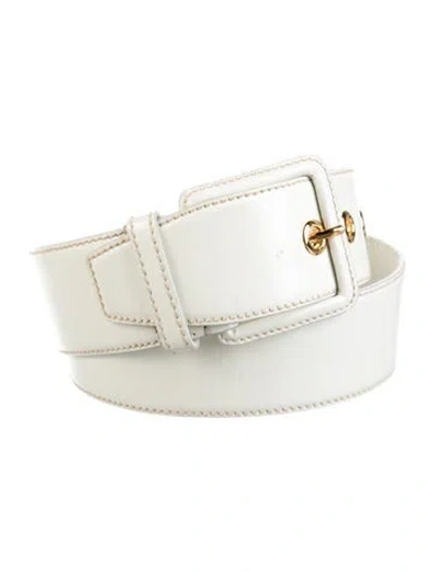 Pre-owned Miu Miu Leather Belt In Neutral