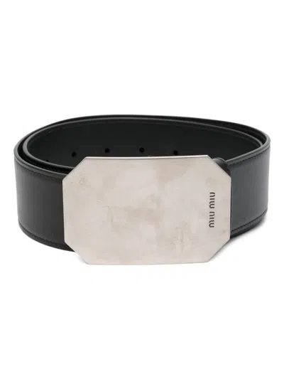 Miu Miu Leather Belt In Multicolor
