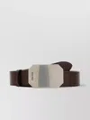 Miu Miu Leather Belt With Adjustable Length And Rectangular Buckle