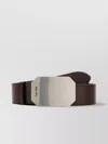 Miu Miu Leather Belt With Adjustable Length And Rectangular Buckle