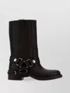 Miu Miu Leather Block Heel Ankle Boots