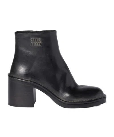 MIU MIU LEATHER BOOTIES