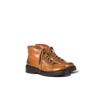 Miu Miu Leather Booties In Brown