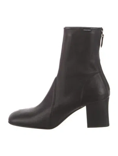 Pre-owned Miu Miu Leather Boots In Black