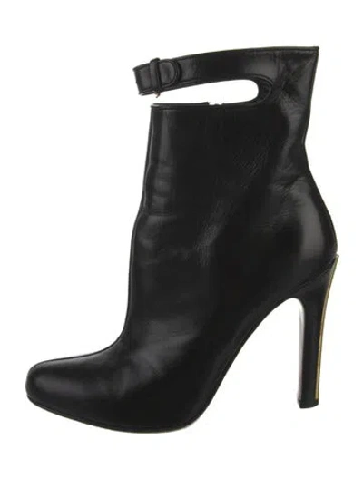 Pre-owned Miu Miu Leather Boots In Black