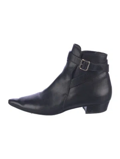 Pre-owned Miu Miu Leather Boots In Black