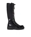 Miu Miu Leather Boots In Black