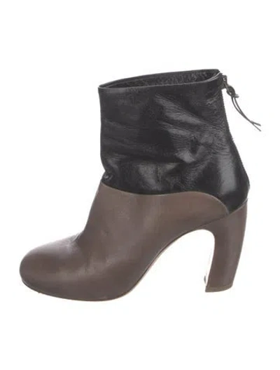 Pre-owned Miu Miu Leather Boots In Black/brown