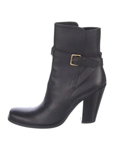Pre-owned Miu Miu Leather Boots In Blue