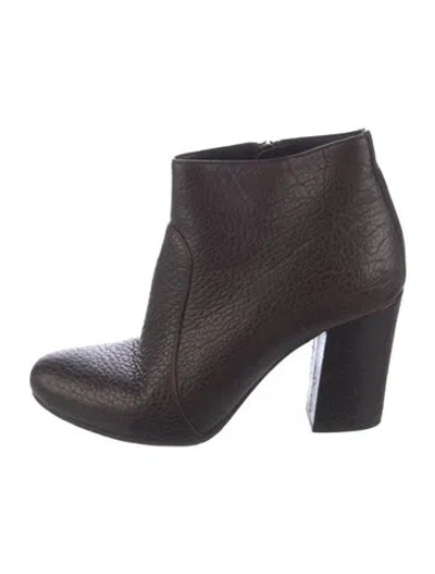 Pre-owned Miu Miu Leather Boots In Brown