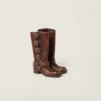 MIU MIU LEATHER BOOTS