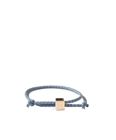 Miu Miu Logo Bracelet In Blue