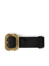 Miu Miu Buckle Leather Chain In Nero 1