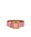Miu Miu Leather Bracelet With Buckle In Pink