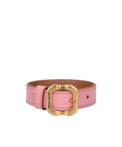 MIU MIU LEATHER BRACELET