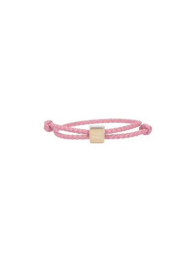 Miu Miu Leather Bracelet In Pink