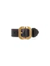 Miu Miu Leather Bracelet With Buckle In Black