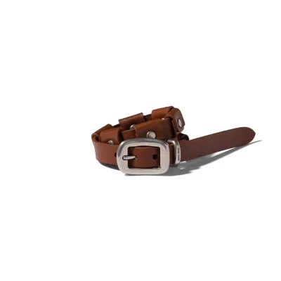 Miu Miu Leather Bracelet With Buckle In Gray