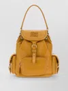 Miu Miu Leather Bucket Backpack Top Handle Design