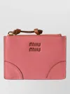 Miu Miu Leather Card Holder With Removable Key Ring
