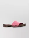 Miu Miu Zoccoli In Pelle Fucsia  Donna
