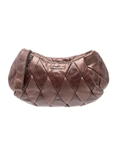 Pre-owned Miu Miu Leather Clutch
