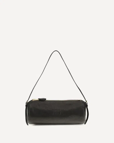 Miu Miu Leather Clutch Bag In Black