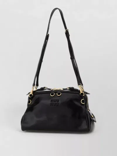 Miu Miu Leather Clutch Bag Top Handle Strap